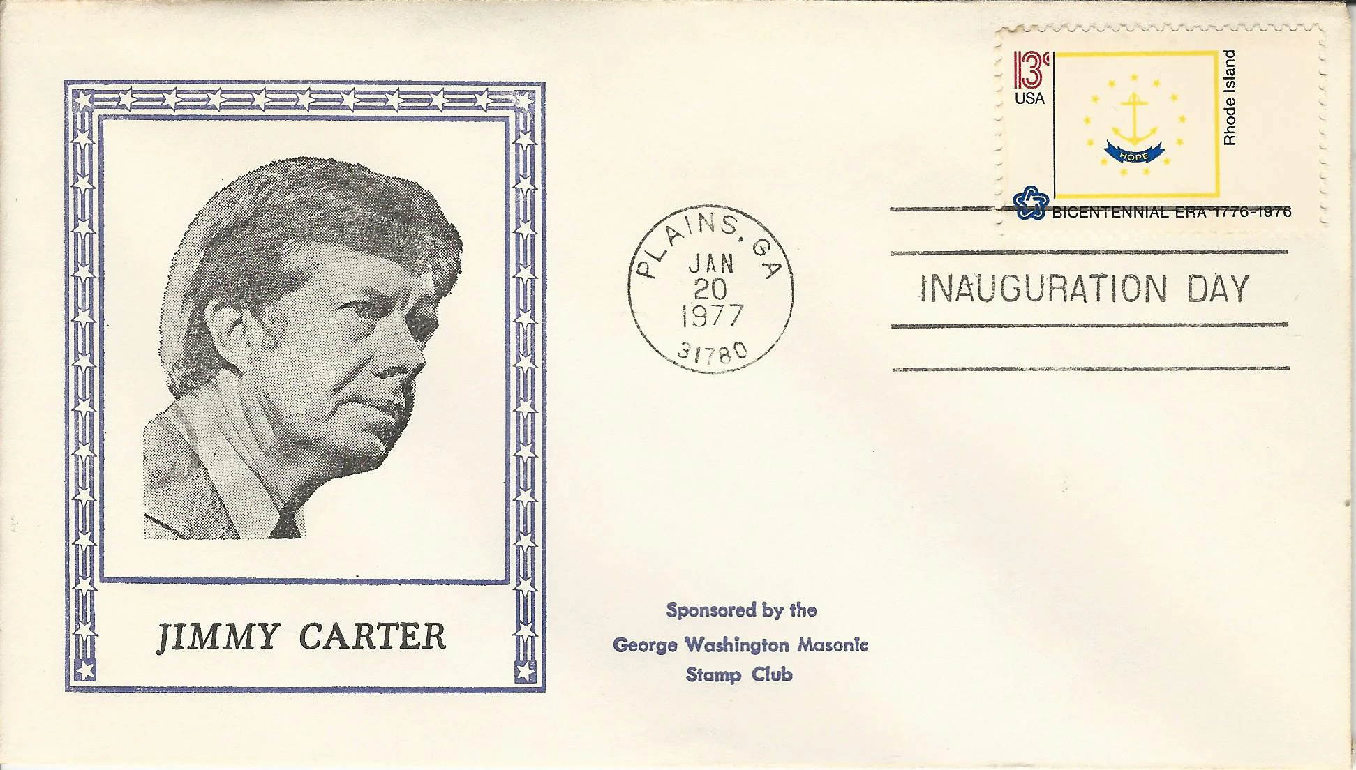 Inauguration Jimmy Carter Postmark #1: Washington, DC —&hellip;